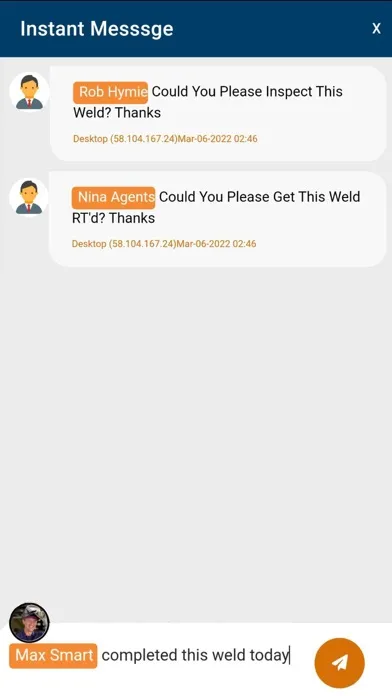WeldTrace سکرین شاٹس