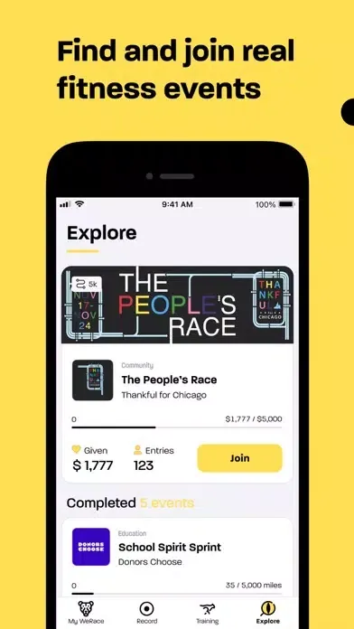 WeRace - Fitness Competitions Screenshots
