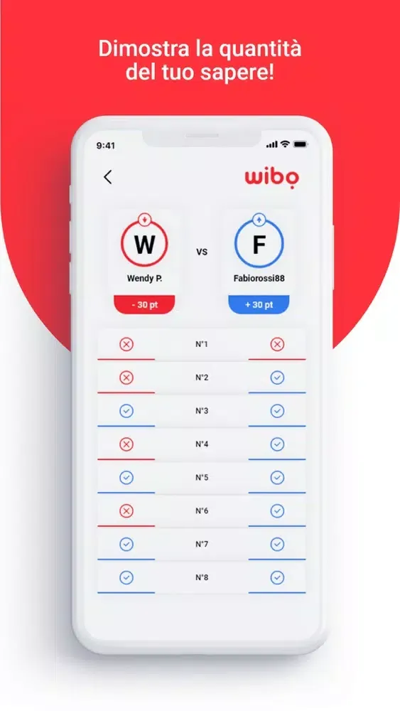 Captures d'écran de Wibo - Quiz in diretta