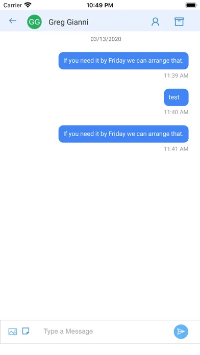 Wire2Air Text Messenger स्क्रीनशॉट