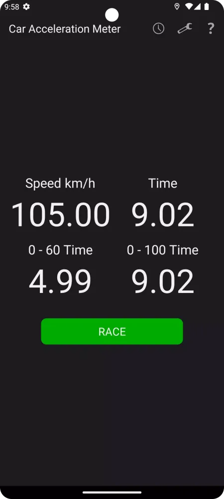Ảnh chụp màn hình của Car Acceleration Meter
