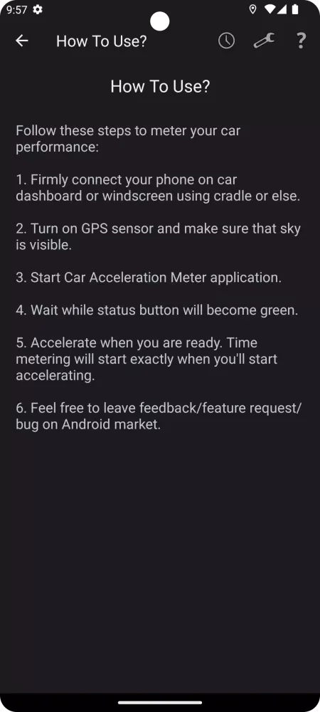 Ảnh chụp màn hình của Car Acceleration Meter