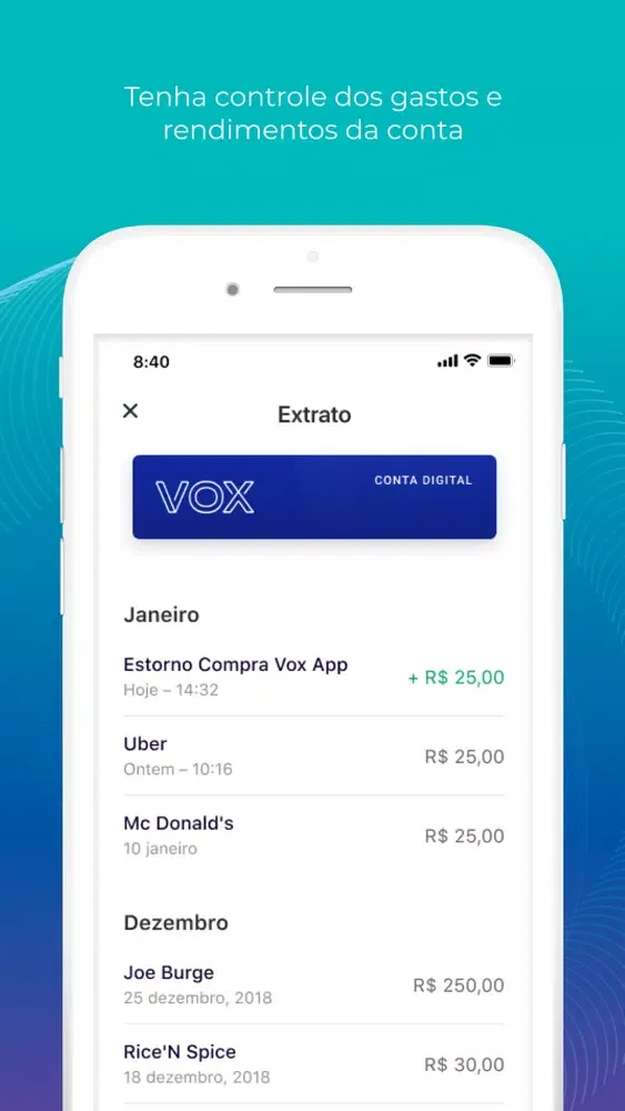 Tangkapan layar Conta Digital Vox