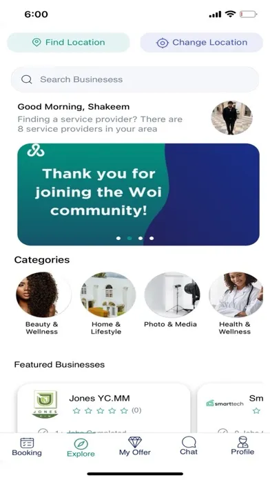 Capturas de pantalla de WOi | Customer