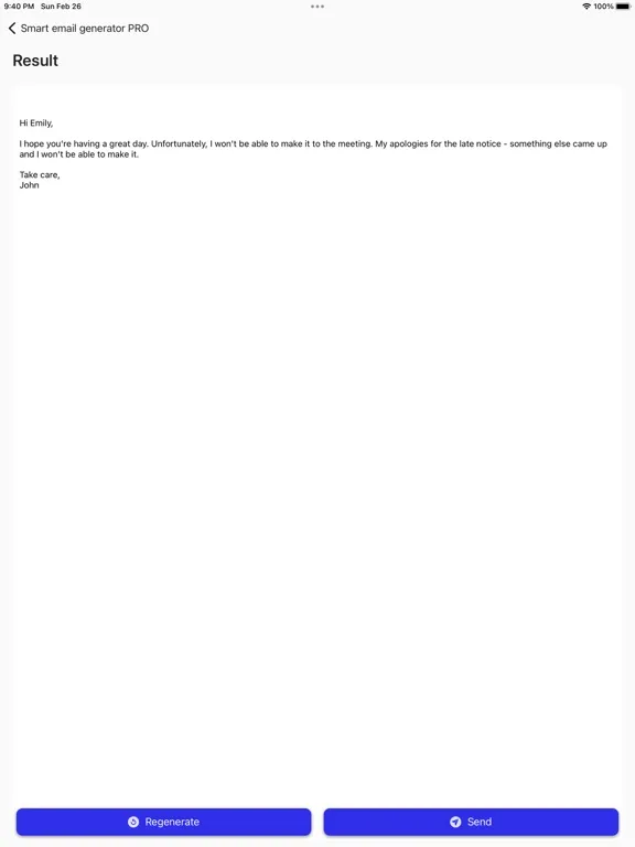 MailGen - Write mails LK A PRO iPad  Screenshots