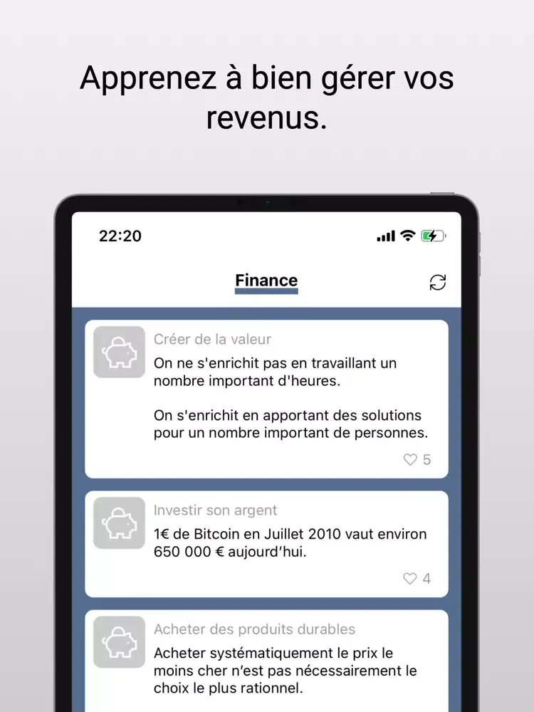 Capturas de tela do Développement personnel iPad 