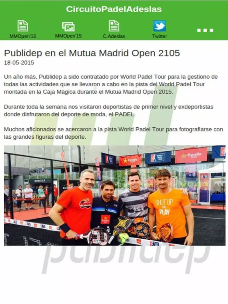 Screenshot di PubliDep iPad 