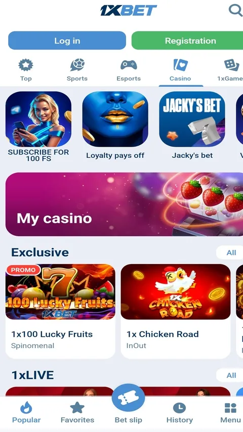 Ảnh chụp màn hình của 1xBet Games 2025