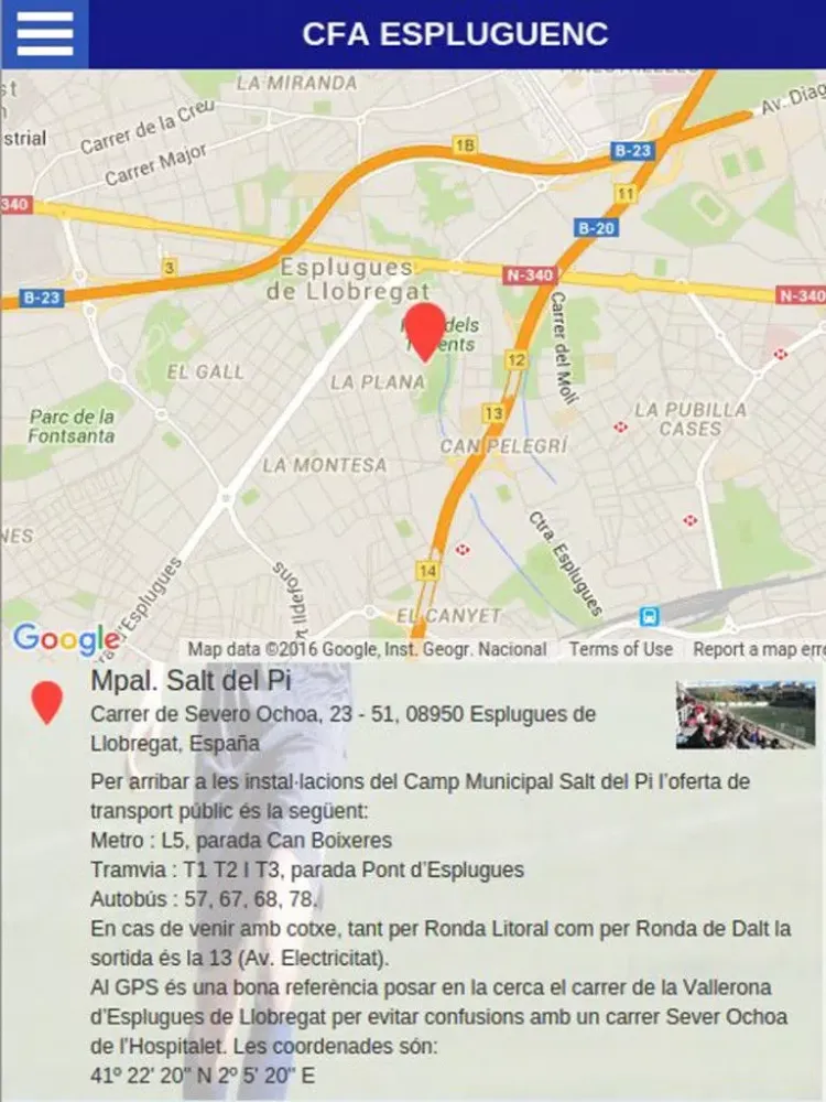 Ảnh chụp màn hình của CFA Espluguenc iPad 