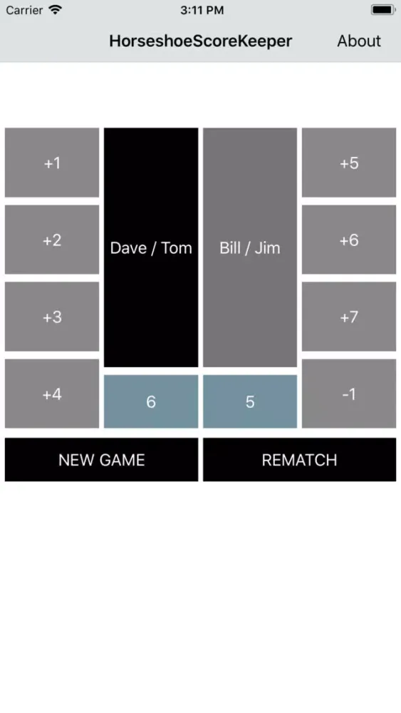 Capturas de tela do Horseshoe Score Keeper