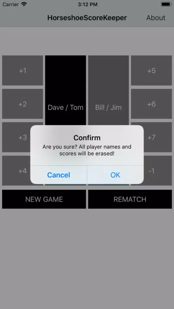 Capturas de tela do Horseshoe Score Keeper