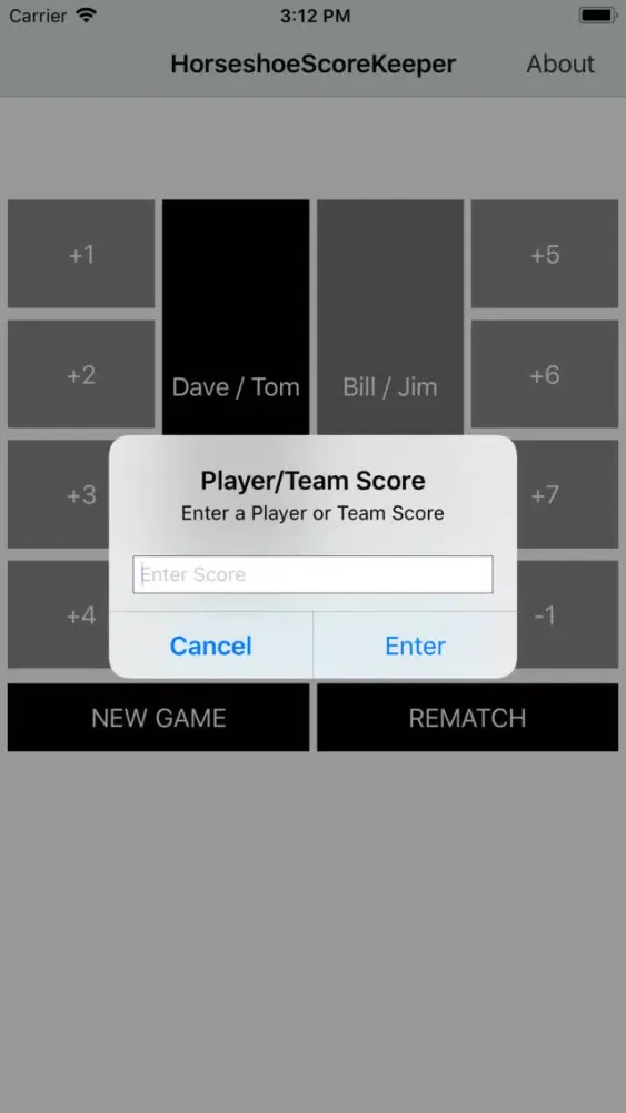 Capturas de tela do Horseshoe Score Keeper