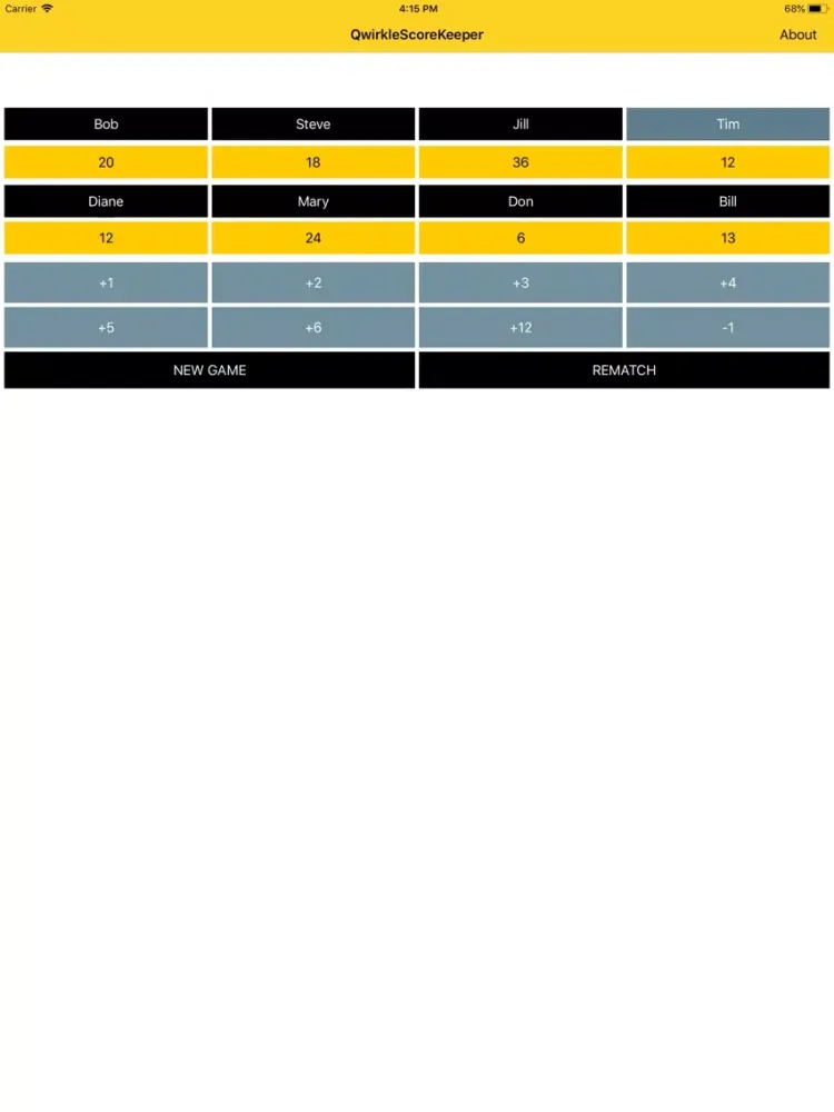 Games Score Keeper iPad  سکرین شاٹس