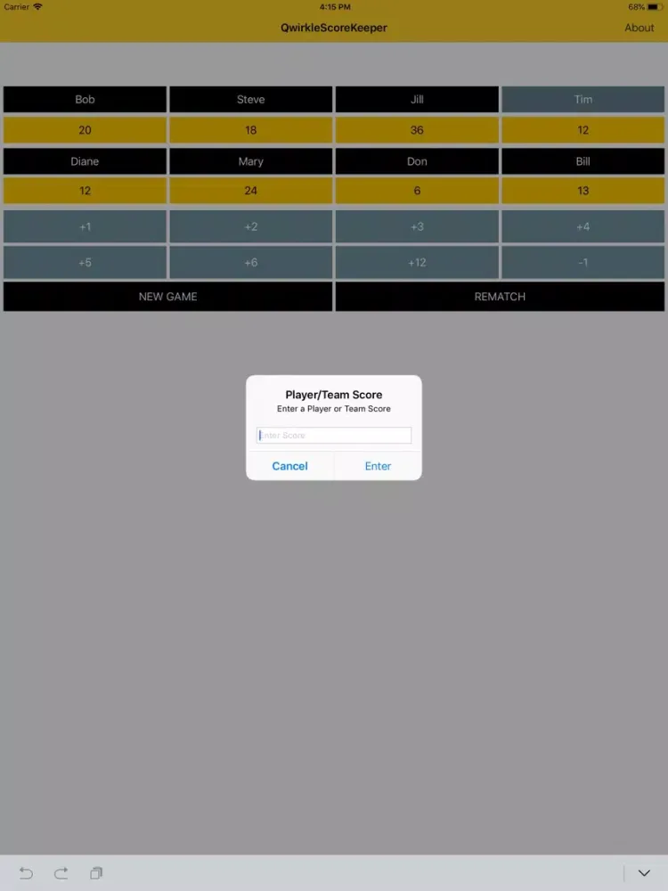 Games Score Keeper iPad  سکرین شاٹس