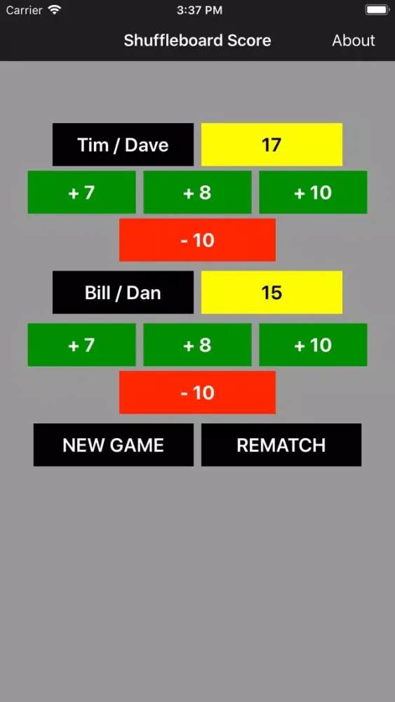 Shuffleboard Score Keeper स्क्रीनशॉट