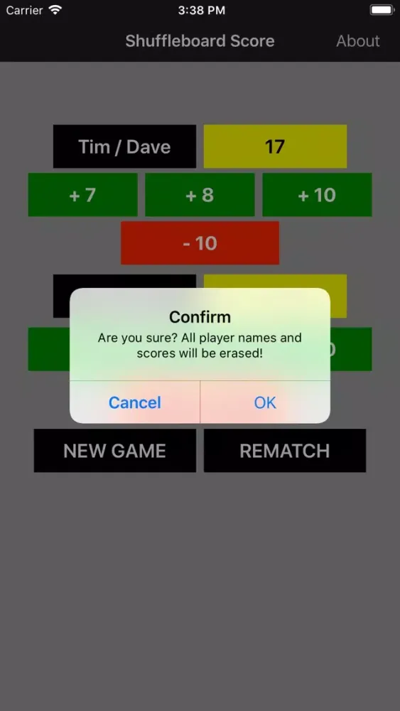 Shuffleboard Score Keeper स्क्रीनशॉट