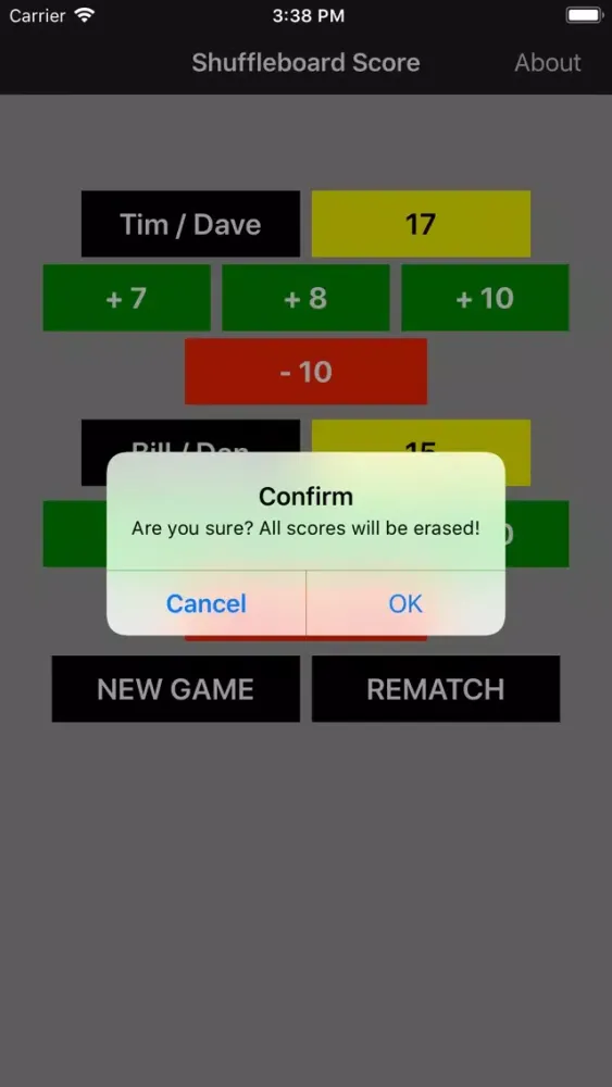 Shuffleboard Score Keeper स्क्रीनशॉट
