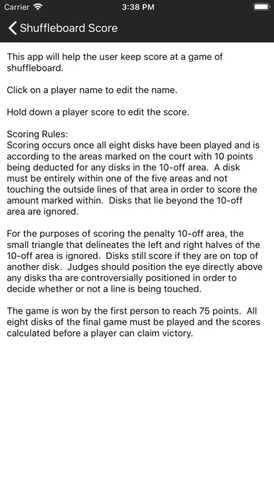 Shuffleboard Score Keeper स्क्रीनशॉट