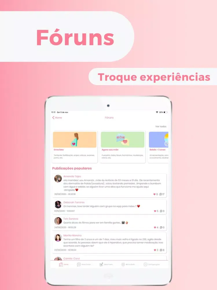 Ảnh chụp màn hình của Benditas Mães iPad 