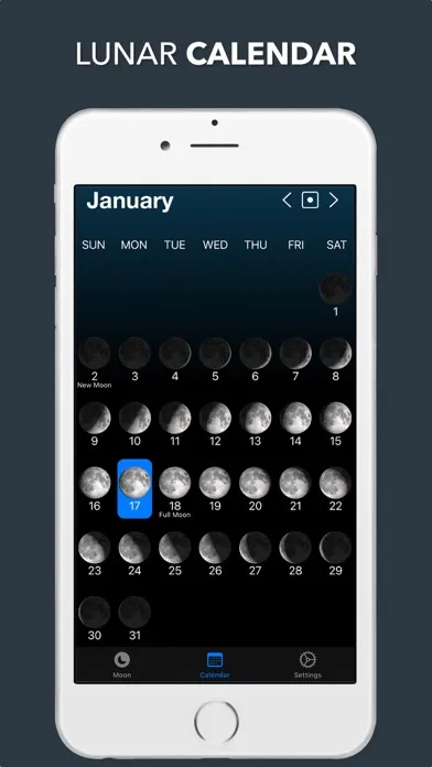 Zrzuty ekranu Lunar Phase Widget