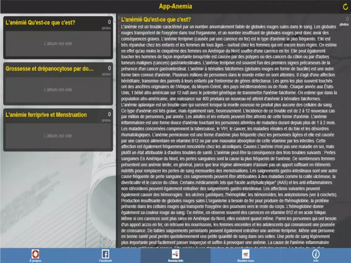 Скриншоты App-Anemia iPad 