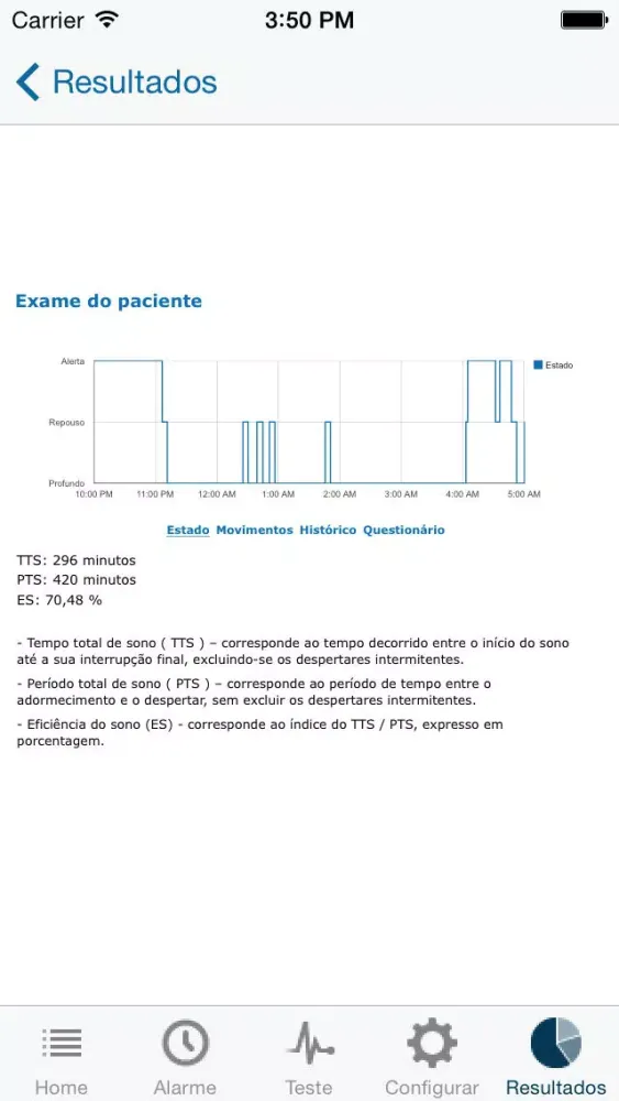 Monitor do Sono Screenshots