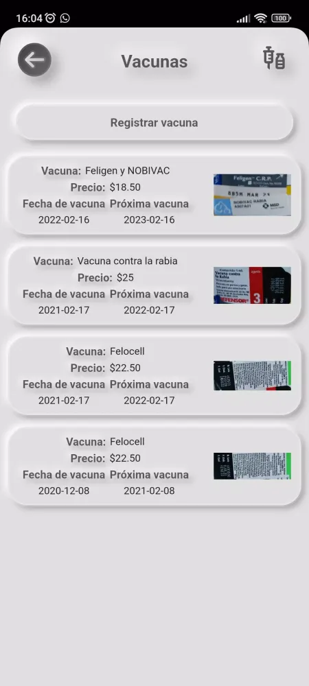 Carnet de control para mascota Screenshots