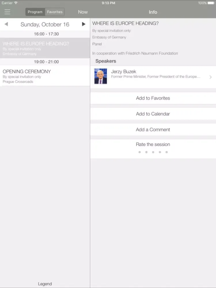 Forum 2000 app iPad  Screenshots