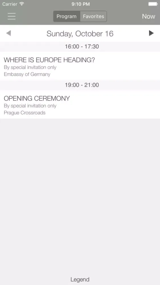 Forum 2000 app Screenshots