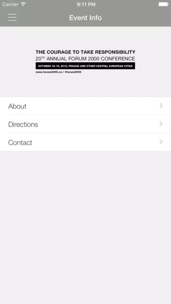 Forum 2000 app Screenshots