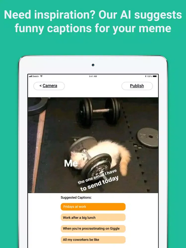 Screenshot di AI Meme Maker - Caption Joker iPad 