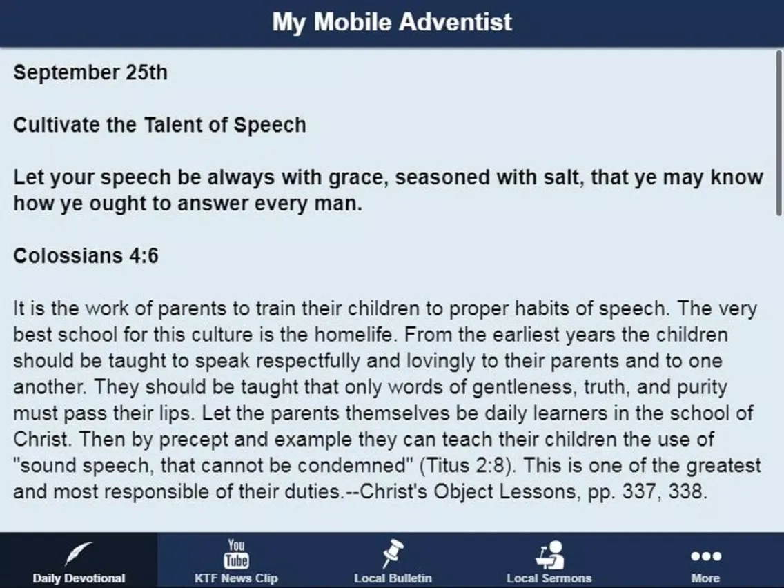 My Mobile Adventist iPad 应用截图