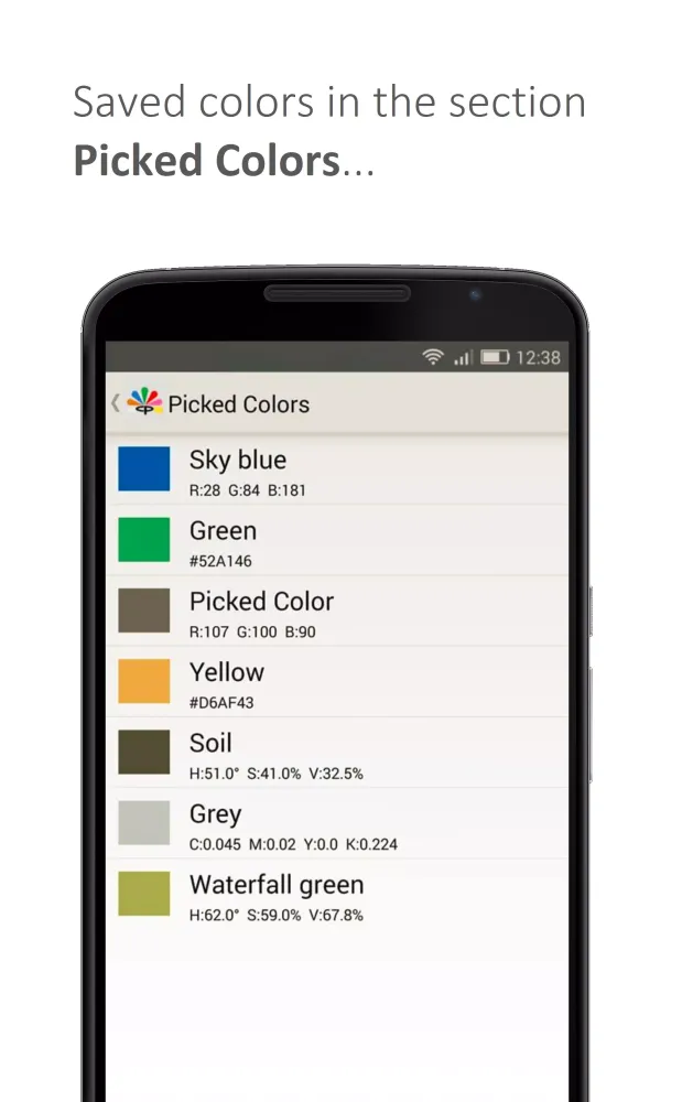 Capturas de tela do Color Picker