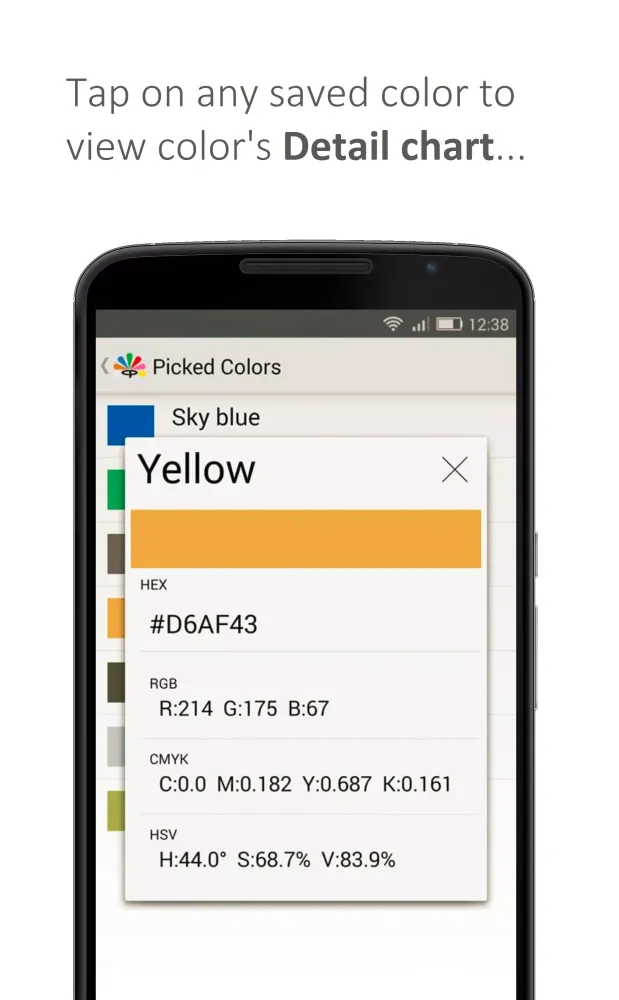 Capturas de tela do Color Picker
