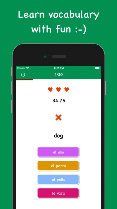 Tangkapan layar 1M vocabulary builder