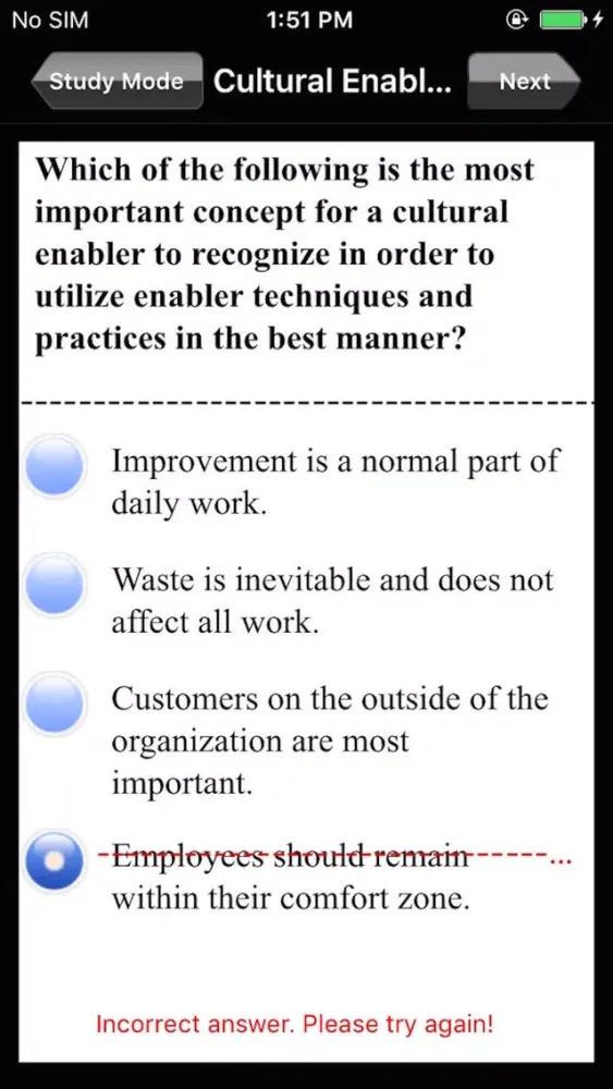 Captures d'écran de Lean Bronze Exam Prep