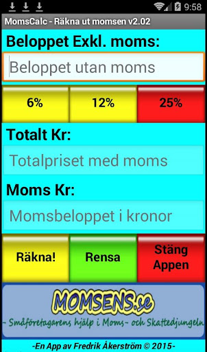 MomsCalc - Momsräknare Screenshots