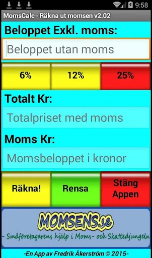 MomsCalc - Momsräknare Screenshots