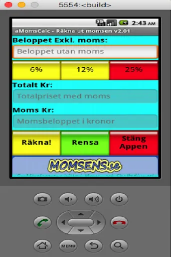 MomsCalc - Momsräknare Screenshots