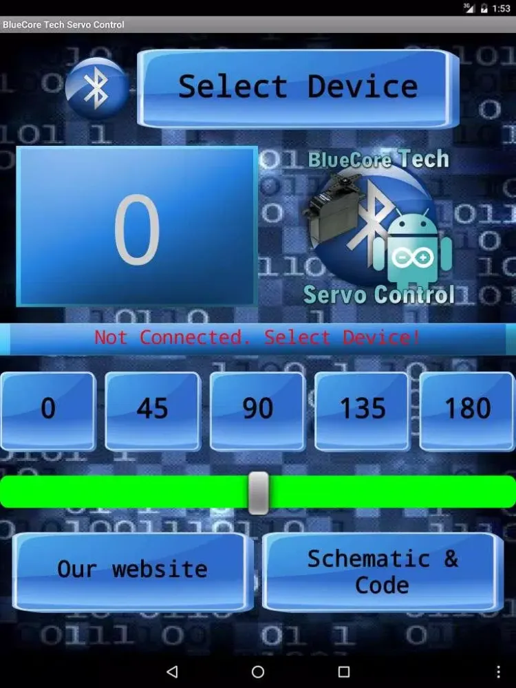 BlueCore_Tech_Servo_Control Screenshots