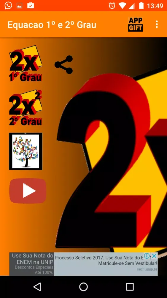 Equação 1º e 2º Grau Screenshots