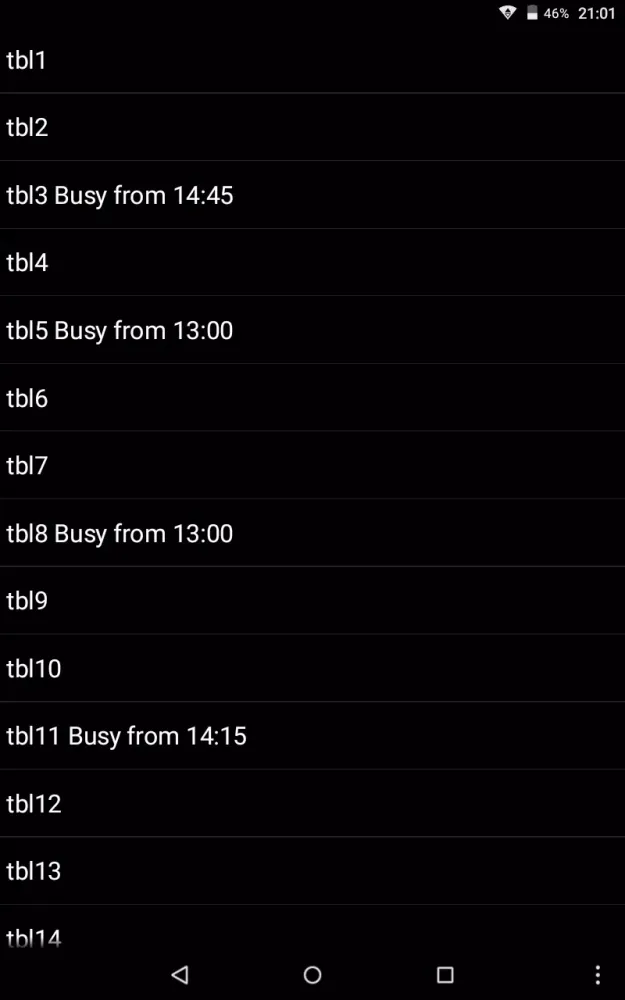 Capturas de tela do Reservations Manager.