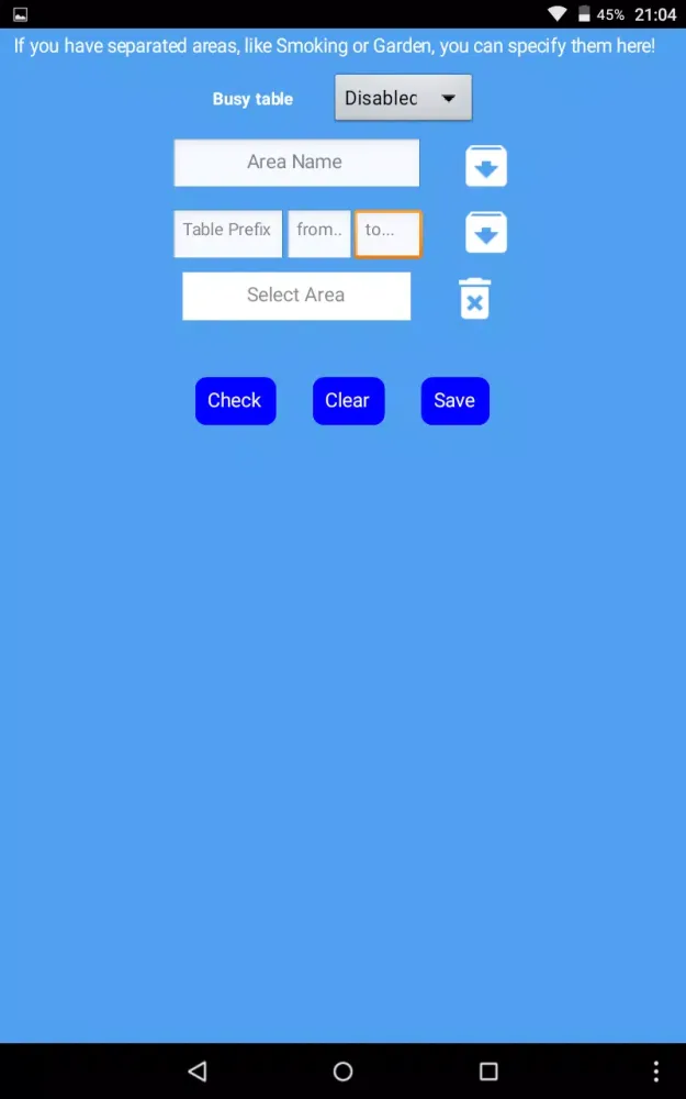 Capturas de tela do Reservations Manager.