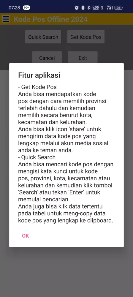 Tangkapan layar Kode Pos Offline 2024