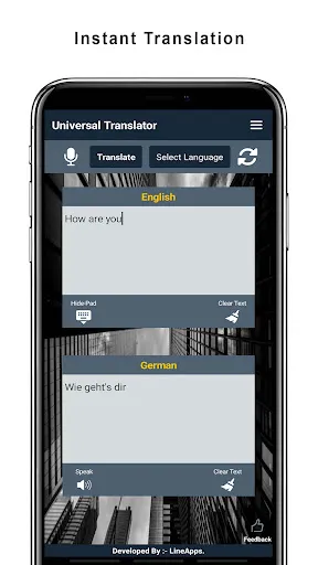 Ảnh chụp màn hình của Universal Translator