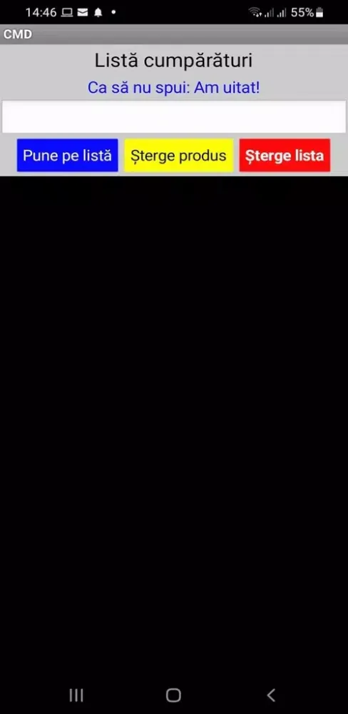 Screenshot di Lista Cumparaturi