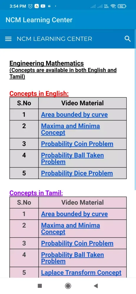 NCM LEARNING CENTER स्क्रीनशॉट
