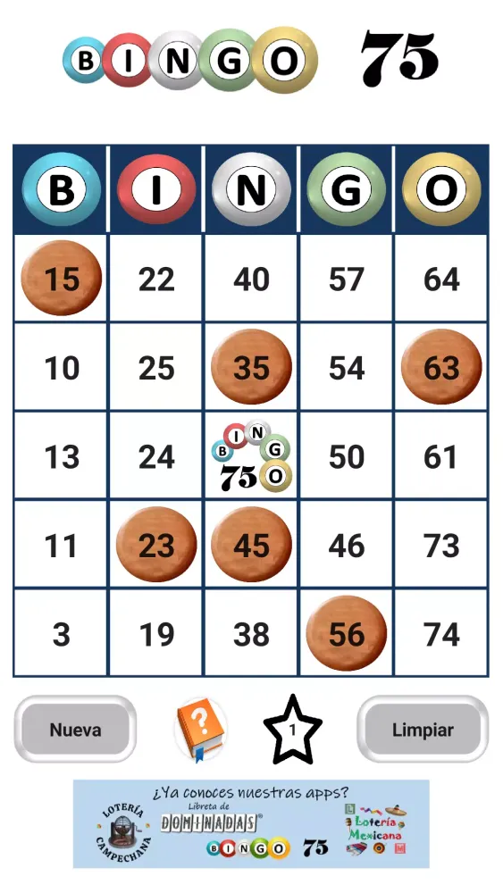 ภาพหน้าจอของ Bingo 75