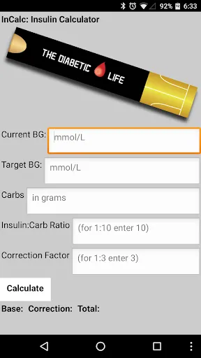 InCalc: Insulin Calculator Screenshots
