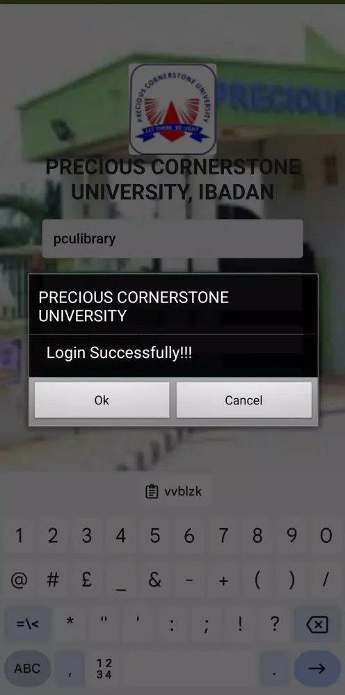 PCU eLibrary 스크린샷